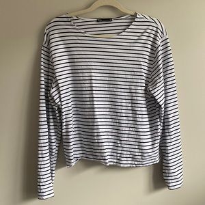 B&W Striped Zara top - New condition